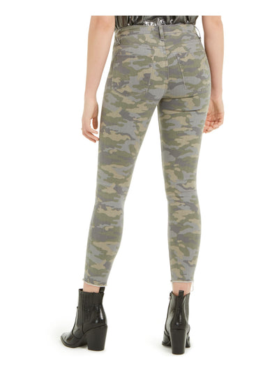 HUDSON Womens Green Camouflage Skinny Jeans Juniors 28 Waist