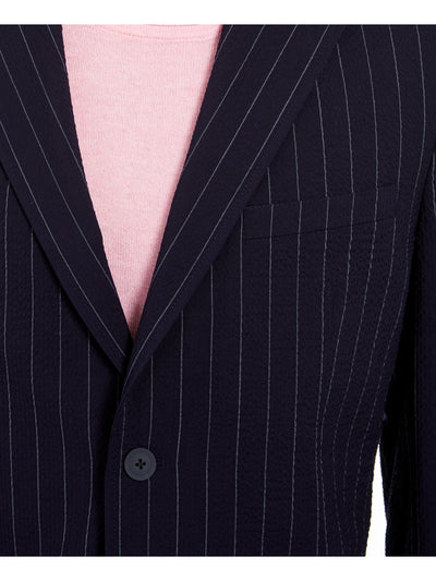 DKNY Mens Navy Striped Blazer Jacket 40R