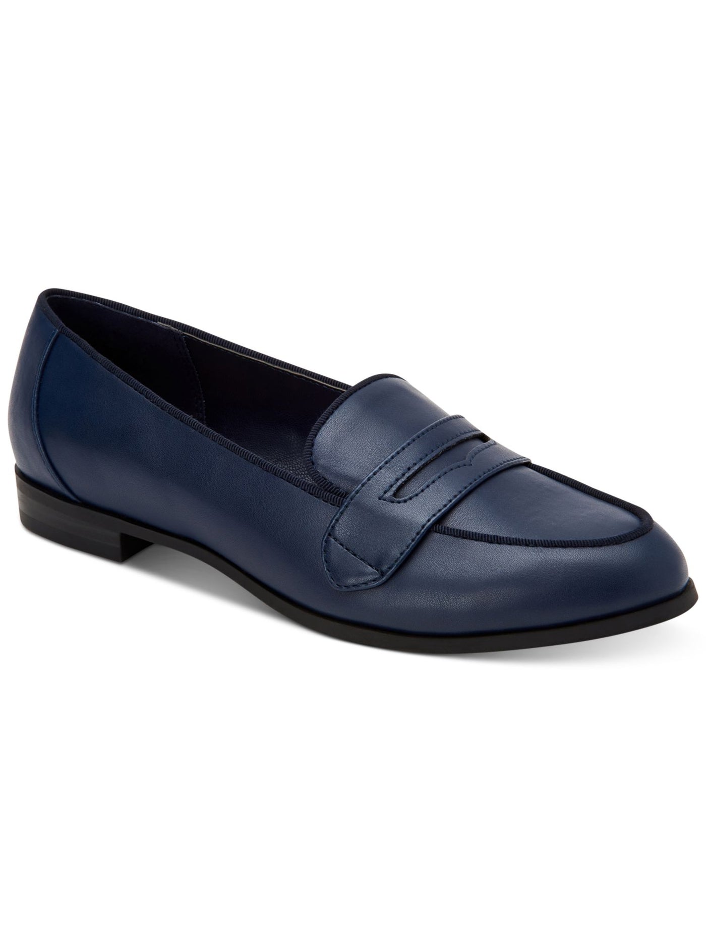 CHARTER CLUB Womens Navy Penny Keeper Detail Comfort Viviian Pointed Toe Slip On Loafers Shoes 6 M
