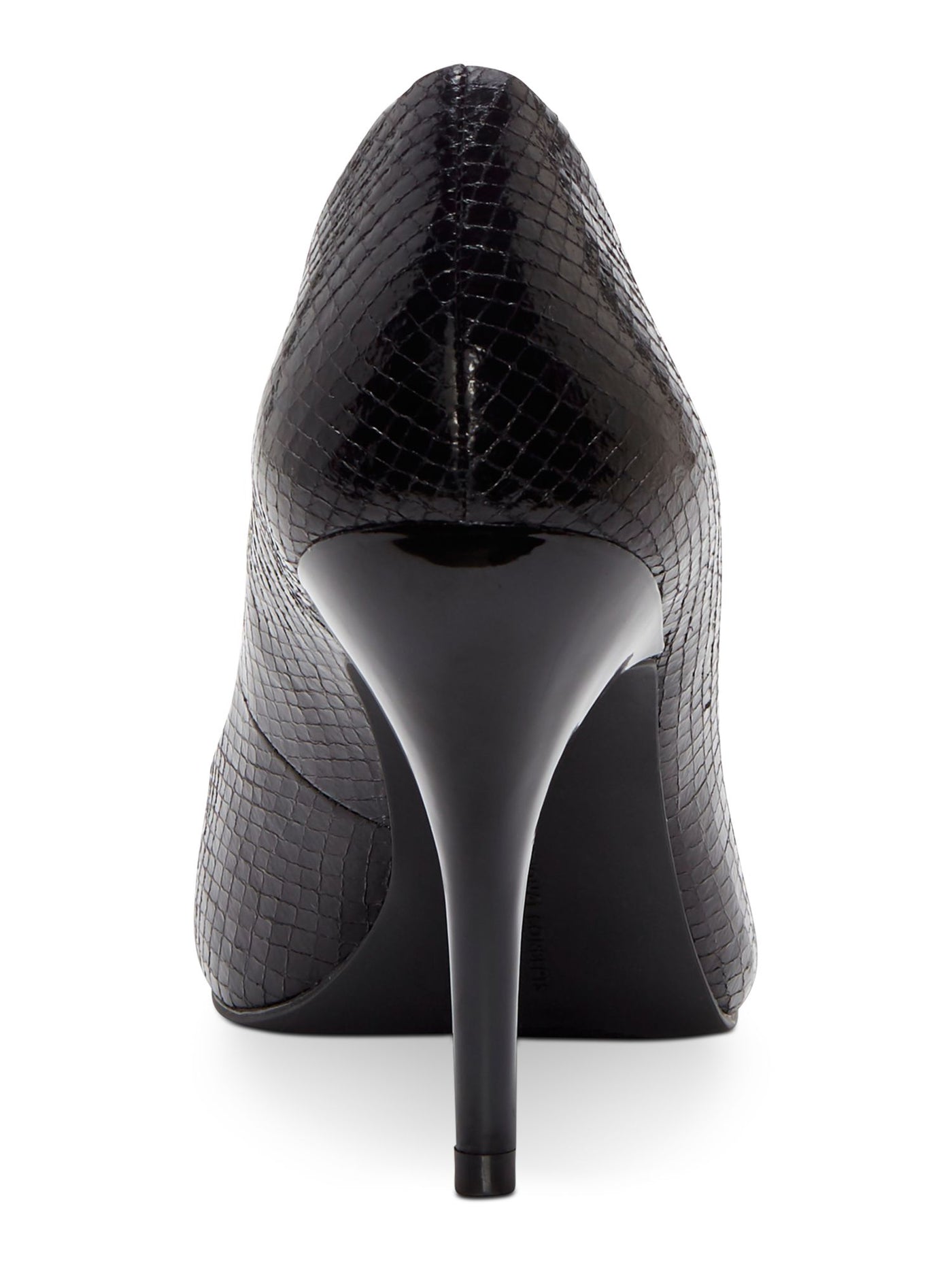 INC Womens Black Snakeskin Padded Kaimi Pointed Toe Stiletto Slip On Pumps Shoes 8 M