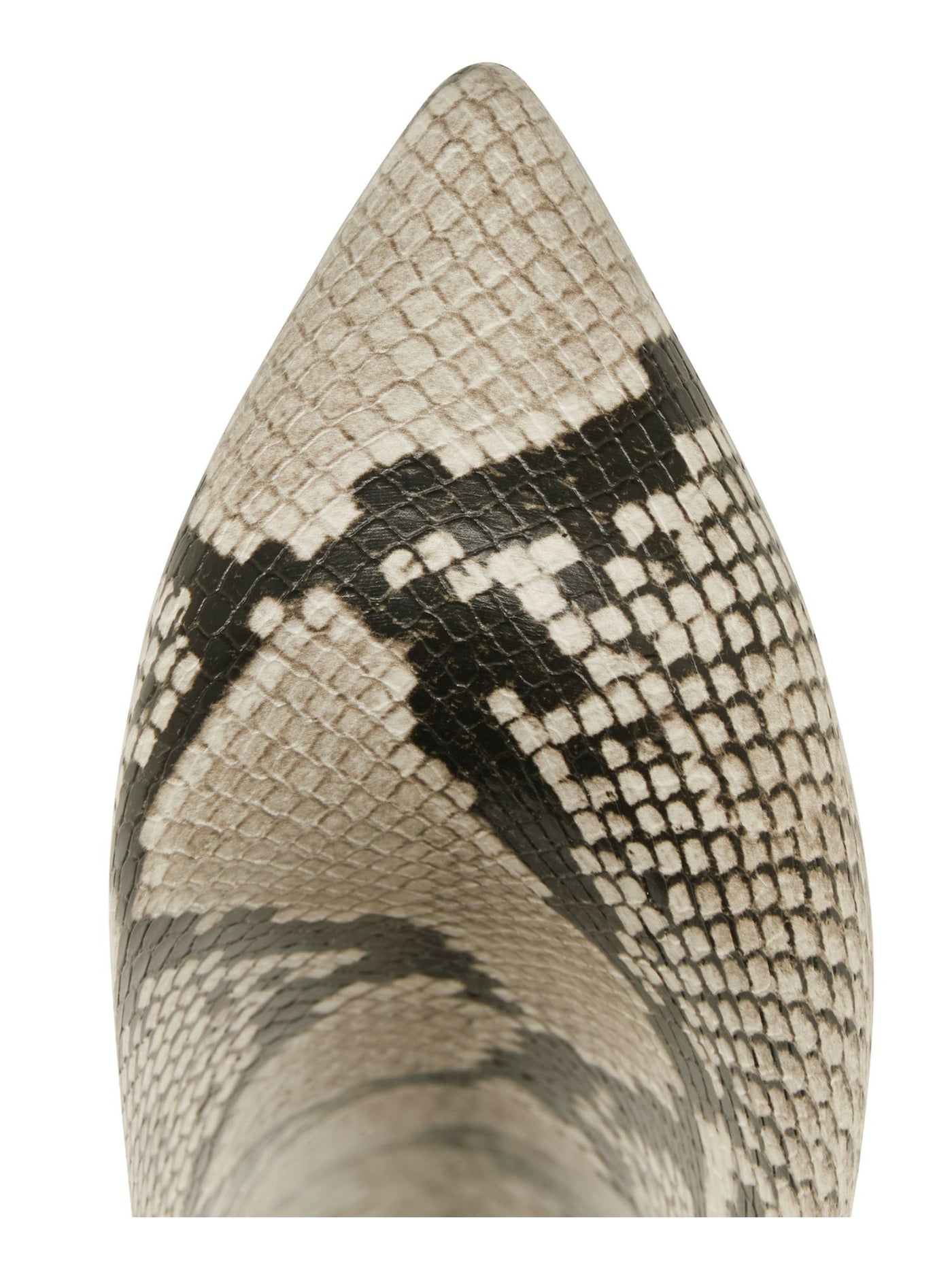 INC Womens Ivory Animal Print Pointed Toe Block Heel Zip-Up Dress Boots 9.5