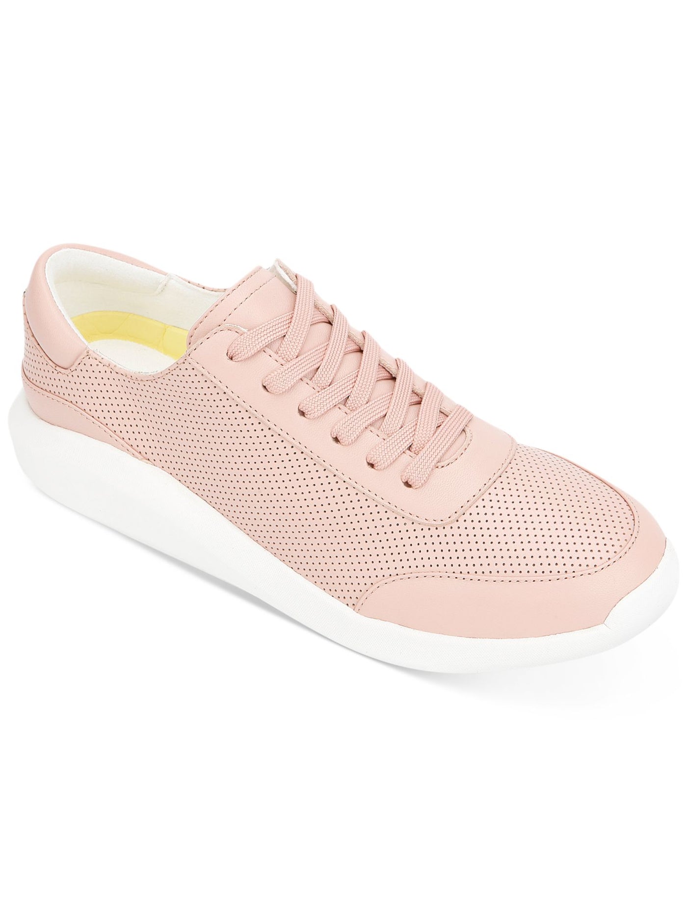 KENNETH COLE Womens Pink Metalic Accent In Back Cushioned Perforated Mello Round Toe Slip On Athletic Sneakers Shoes 8.5 M