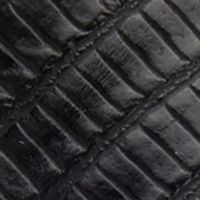 CALVIN KLEIN Womens Black Lizard Print Chain Link Accent Comfort Logo Banda Almond Toe Wedge Slip On Loafers Shoes