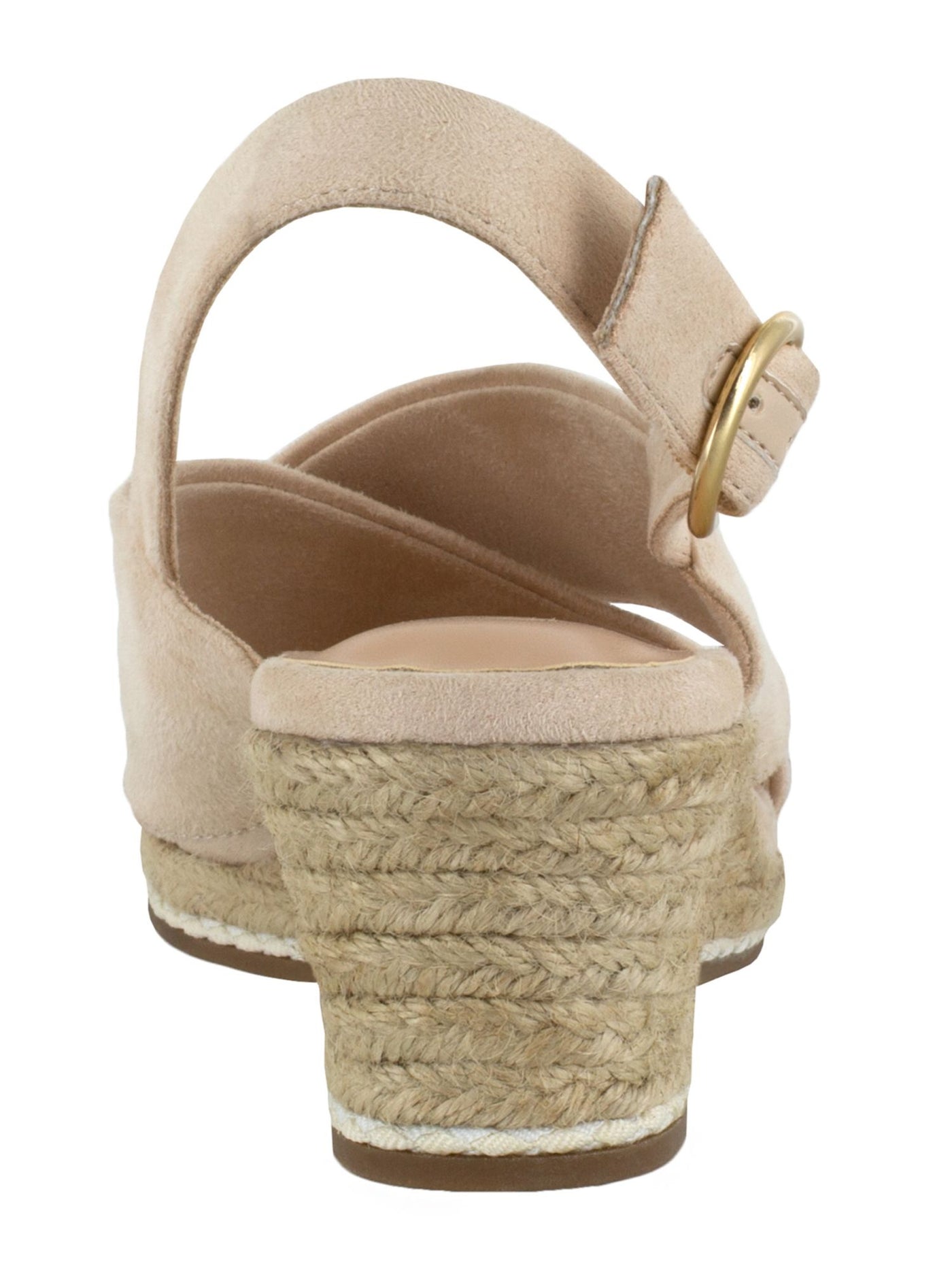 BELLA VITA Womens Beige Open Toe Wedge Buckle Dress Espadrille Shoes 9.5 W
