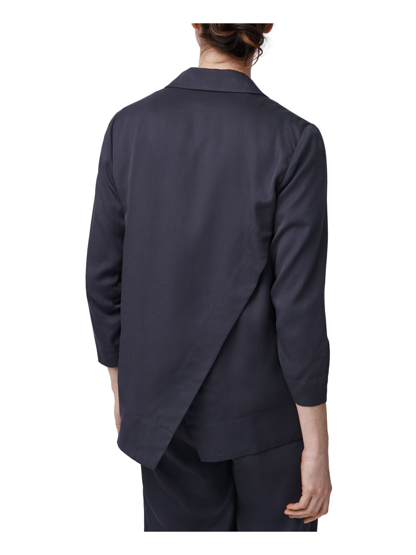 B NEW YORK Womens Gray Button Blazer Jacket 12