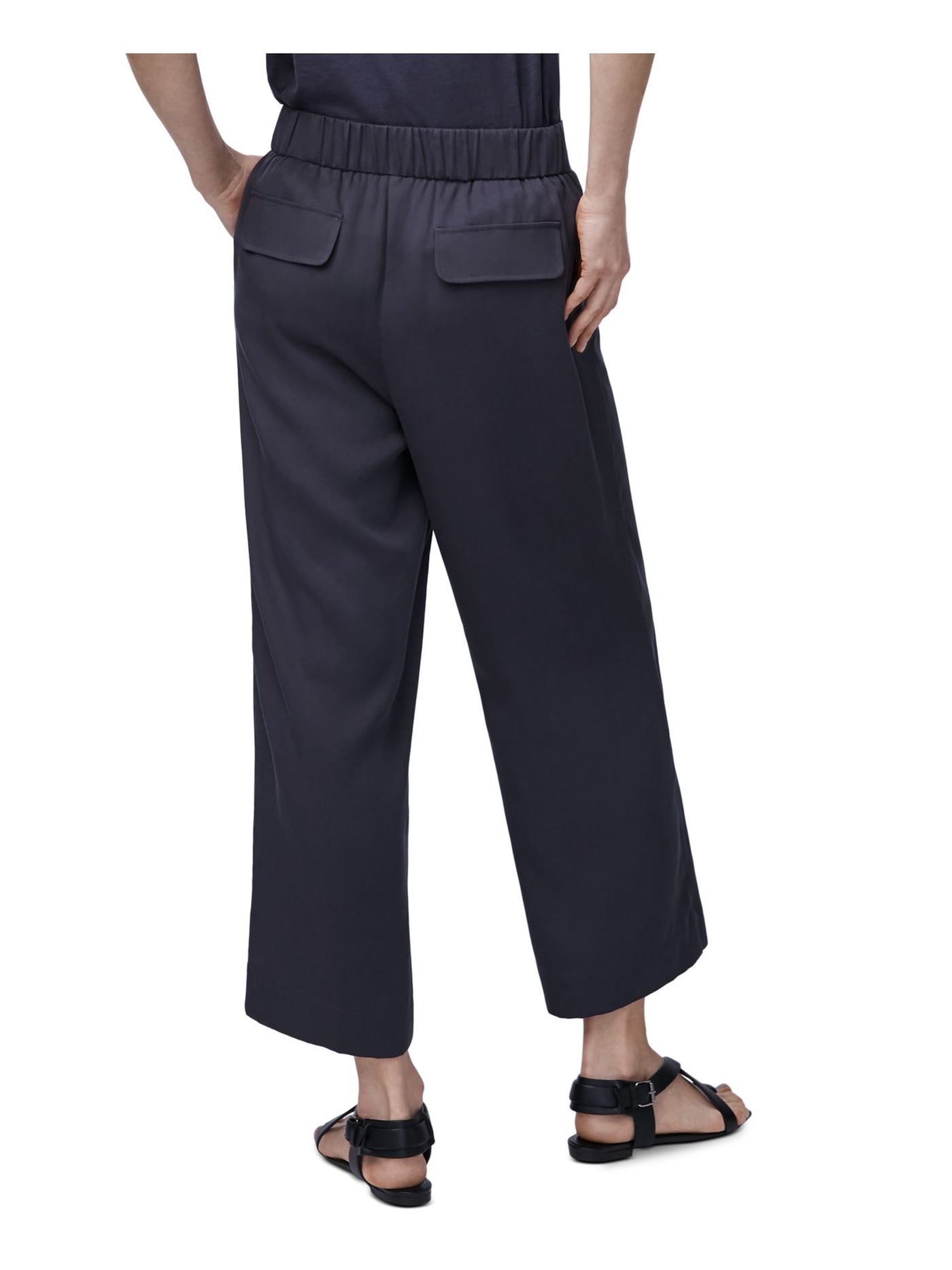 B NEW YORK Womens Navy Wide Leg Pants M