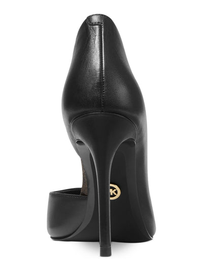 MICHAEL KORS Womens Black Dorsay Padded Comfort Keke Pointed Toe Stiletto Slip On Leather Pumps Shoes 9.5 M