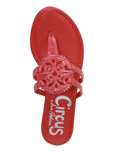 CIRCUS BY SAM EDELMAN Womens Coral Medallion Canyon Almond Toe Slip On Thong Sandals 7.5 M