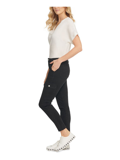 DKNY Womens Black Zippered Pocketed Skinny Pants 29