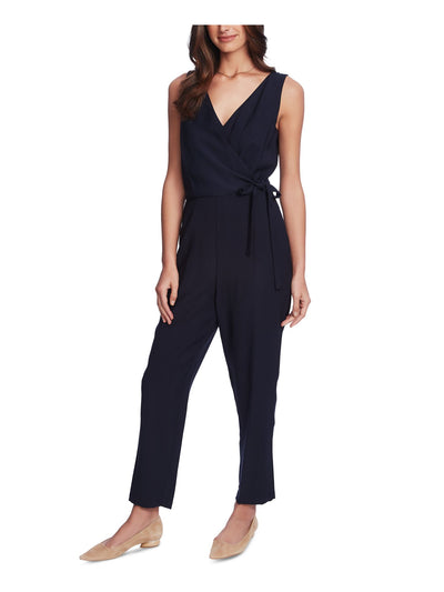 1. STATE Womens Pocketed Sleeveless V Neck Evening Faux Wrap Wide Leg Jumpsuit