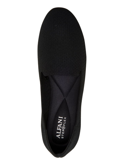 ALFANI Womens Black Gingham Knit Machine Wash Safe Cushioned Rorrii Round Toe Slip On Loafers Shoes 8 M