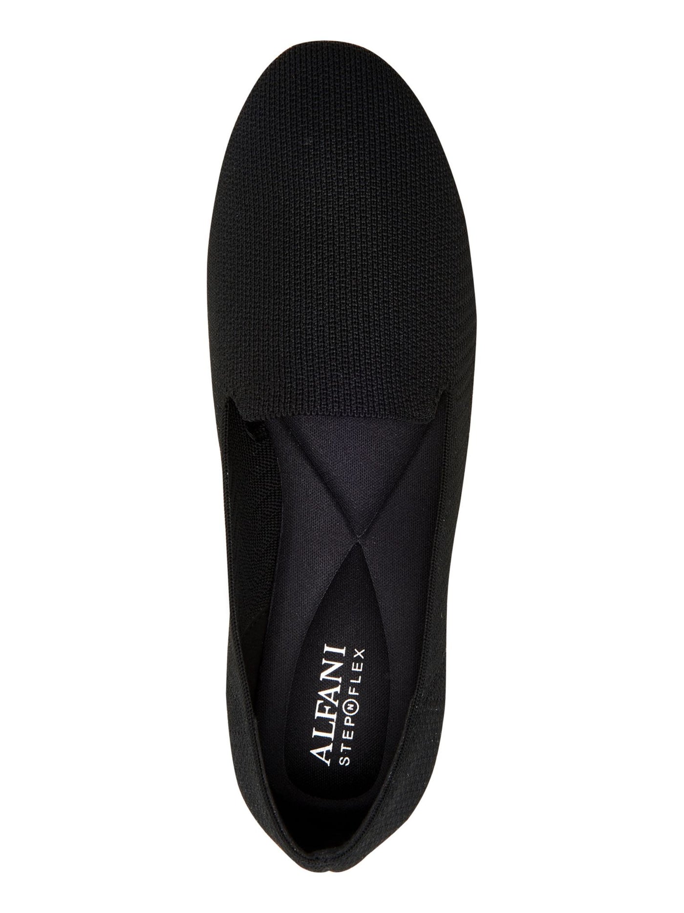 ALFANI Womens Black Gingham Knit Machine Wash Safe Cushioned Rorrii Round Toe Slip On Loafers Shoes 6.5 M