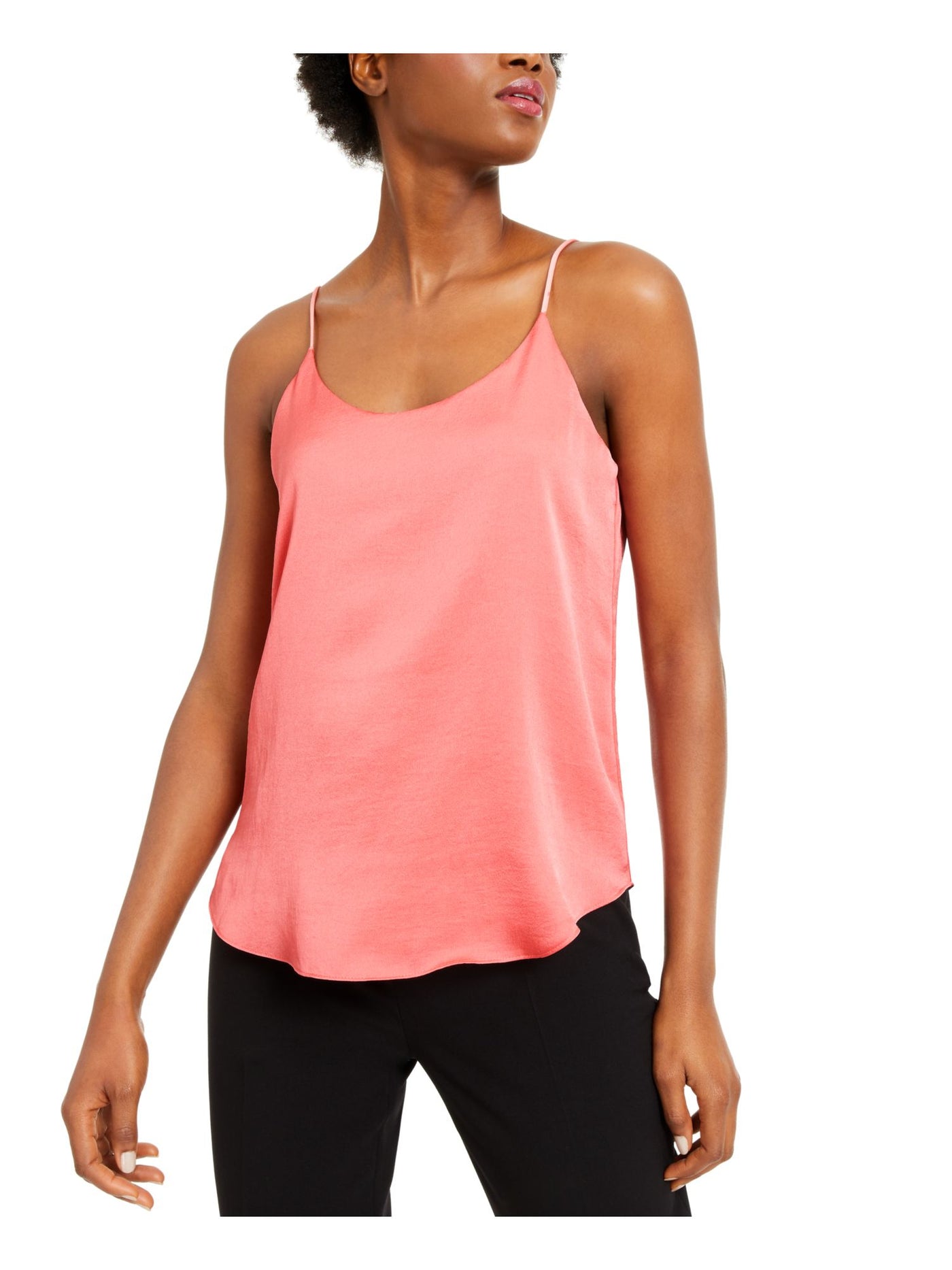 BAR III Womens Pink Lined Sleeveless Scoop Neck Tank Top XS