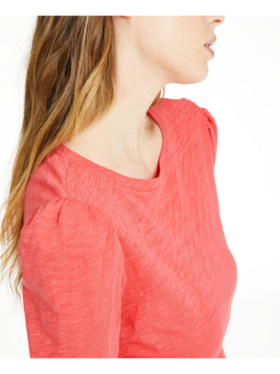 INC Womens Puff-sleeve 3/4 Sleeve Jewel Neck T-Shirt