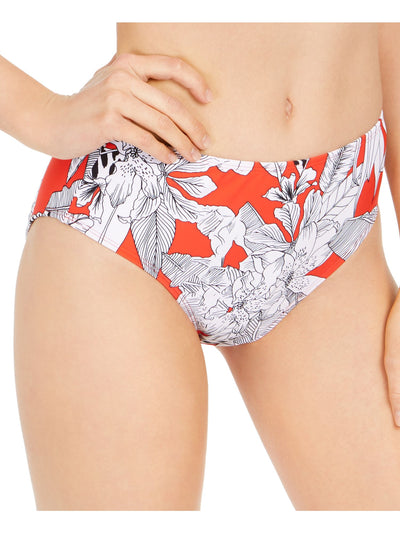 RACHEL RACHEL ROY Women's Red Tropical Print Full Coverage Lined Stretch Island Getaway High Waisted Swimsuit Bottom XL