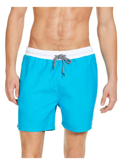 INC Mens Blue Drawstring Lined Classic Fit Swim Trunks XL