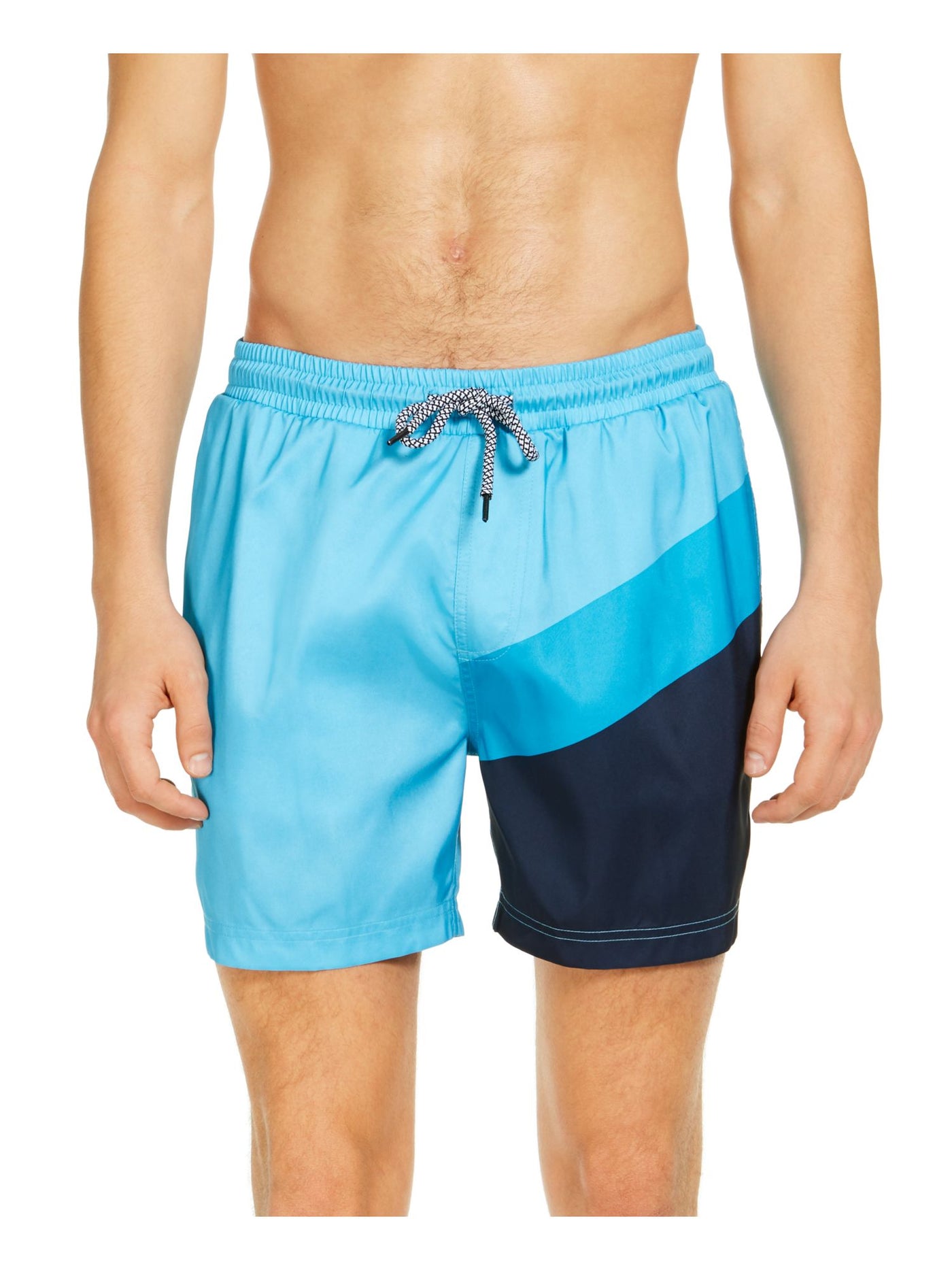 INC Mens Aqua Lightweight Active Drawstring Athletic Fit Swim Trunks XXL