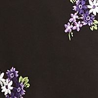 MICHAEL MICHAEL KORS Womens Black Sheer Floral Sleeveless V Neck Above The Knee Fit + Flare Dress
