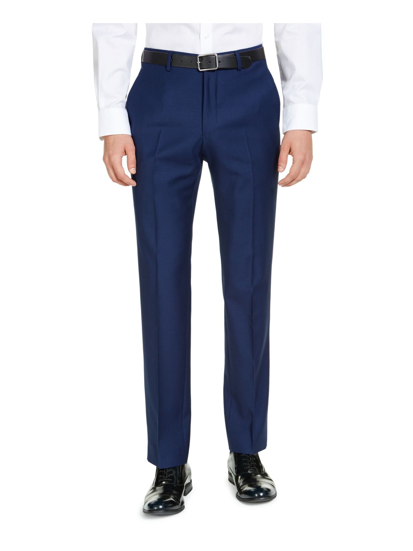 ARMANI EXCHANGE Mens Blue Flat Front, Slim Fit Suit Separate 40W\31L