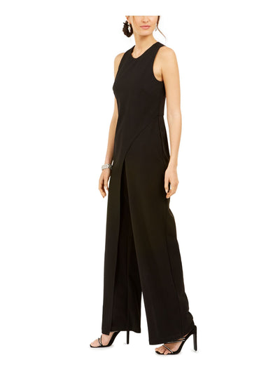 ADRIANNA PAPELL Womens Black Sleeveless Evening Wide Leg Jumpsuit 6