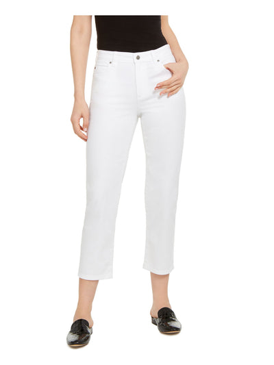 EILEEN FISHER Womens White Stretch High Waist Pants 6