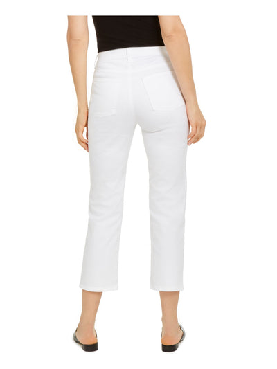 EILEEN FISHER Womens White Stretch High Waist Pants 10