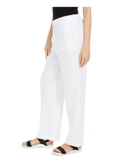 EILEEN FISHER Womens White Straight leg Pants L