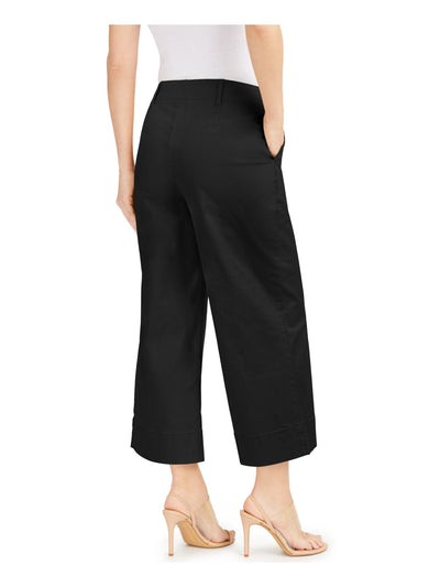 INC Womens Black Wide Leg Pants 10