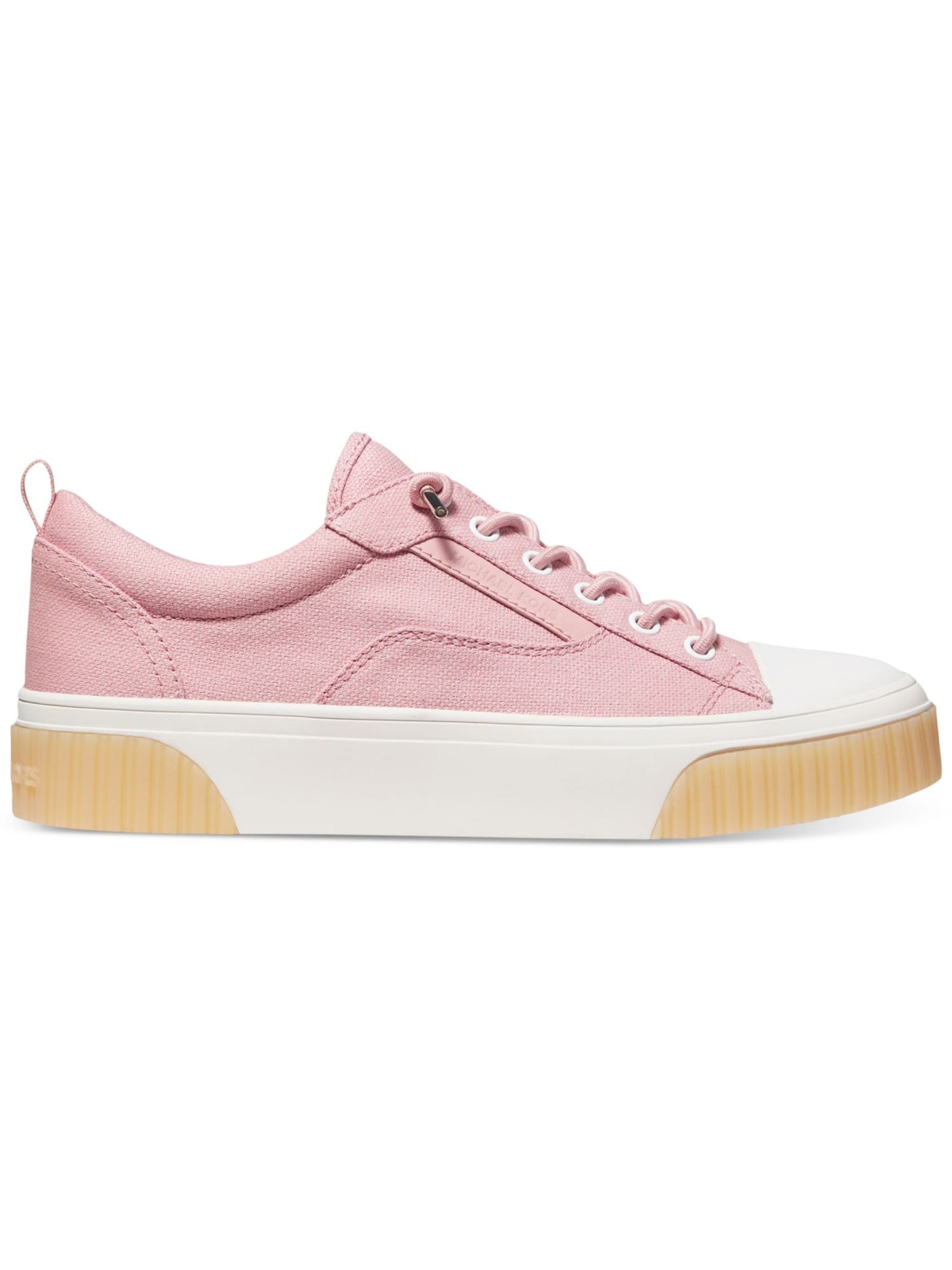MICHAEL KORS Womens Pink Padded Collar Heel Tab Stay Put Laces Comfort Padded Oscar Round Toe Platform Lace-Up Athletic Sneakers Shoes