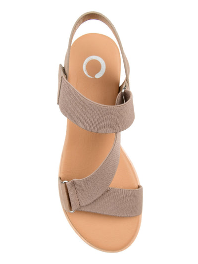 JOURNEE COLLECTION Womens Beige Sammi Open Toe Slingback Sandal 7.5