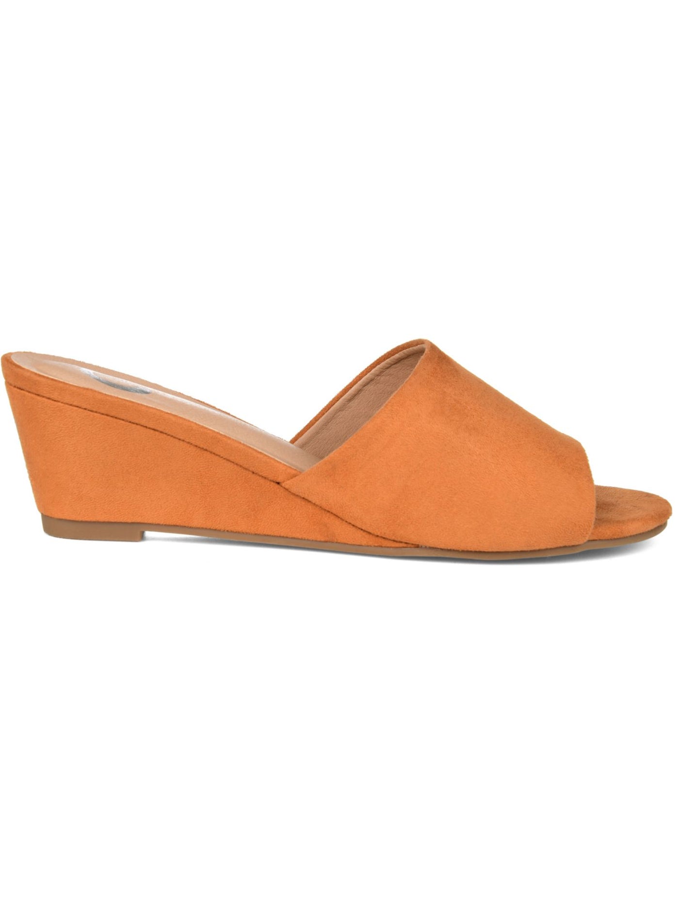 JOURNEE COLLECTION Womens Brown Pavan Round Toe Wedge Slip On Slide Sandals 8 M