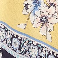 TRIXXI Womens Tie Printed Kimono Sleeve Surplice Neckline Wide Leg Romper