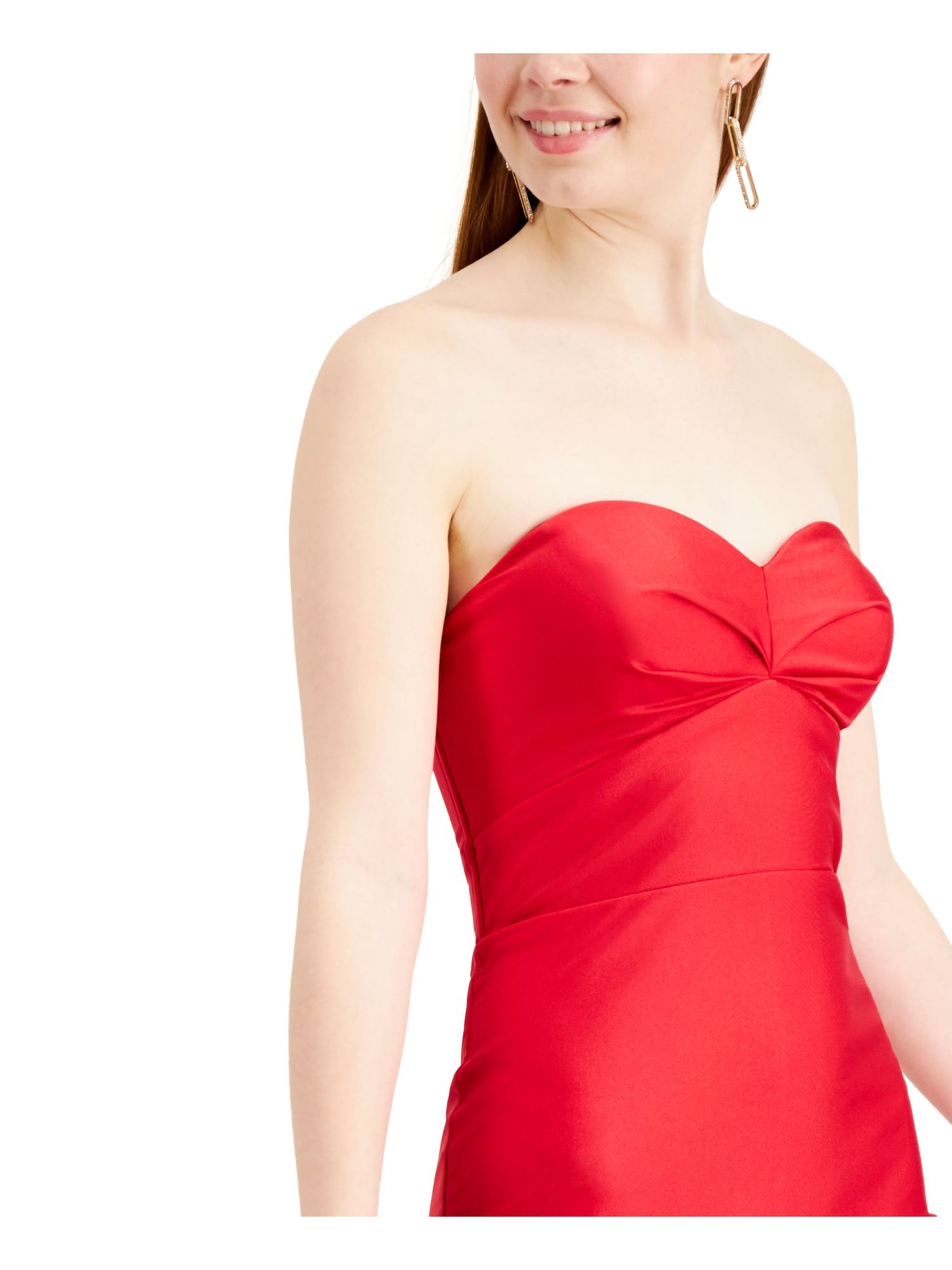 CITY STUDIO Womens Red Zippered Sleeveless Sweetheart Neckline Short Party Body Con Dress Juniors 11
