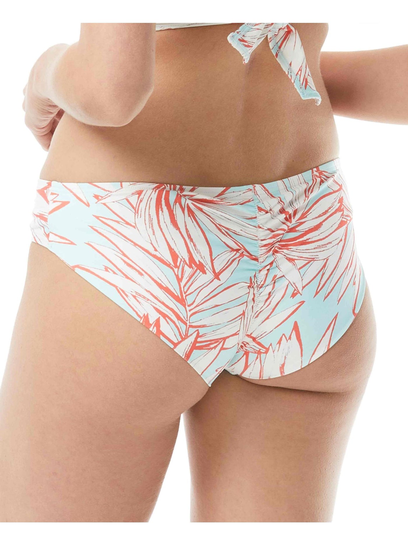 VINCE CAMUTO SWIM Women's Light Blue Printed Shirred Bikini Swimsuit Bottom S