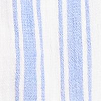 MICHAEL KORS Womens Light Blue Tie Striped Flutter Off Shoulder Short Fit + Flare Dress