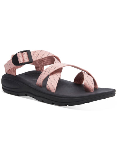 MADDEN GIRL Womens Pink Polka Dot Toe-Loop Ankle Strap Reflective Sun Round Toe Buckle Slingback Sandal 5.5 M