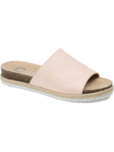 JOURNEE COLLECTION Womens Pink Goring Comfort Slip Resistant Celine Round Toe Platform Slip On Espadrille Shoes 8