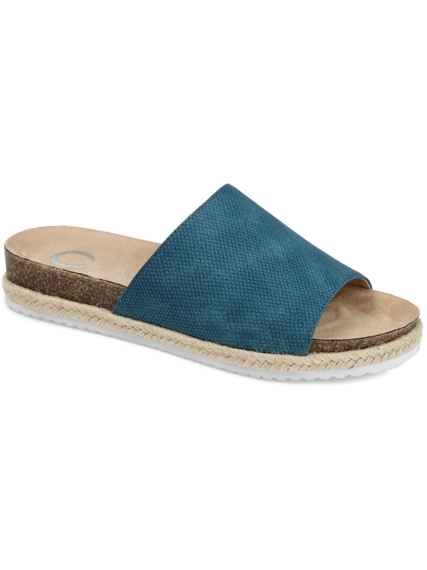 JOURNEE COLLECTION Womens Blue Goring Comfort Slip Resistant Celine Round Toe Platform Slip On Espadrille Shoes 6