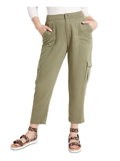 GUESS Womens Pocketed Cropped Pants