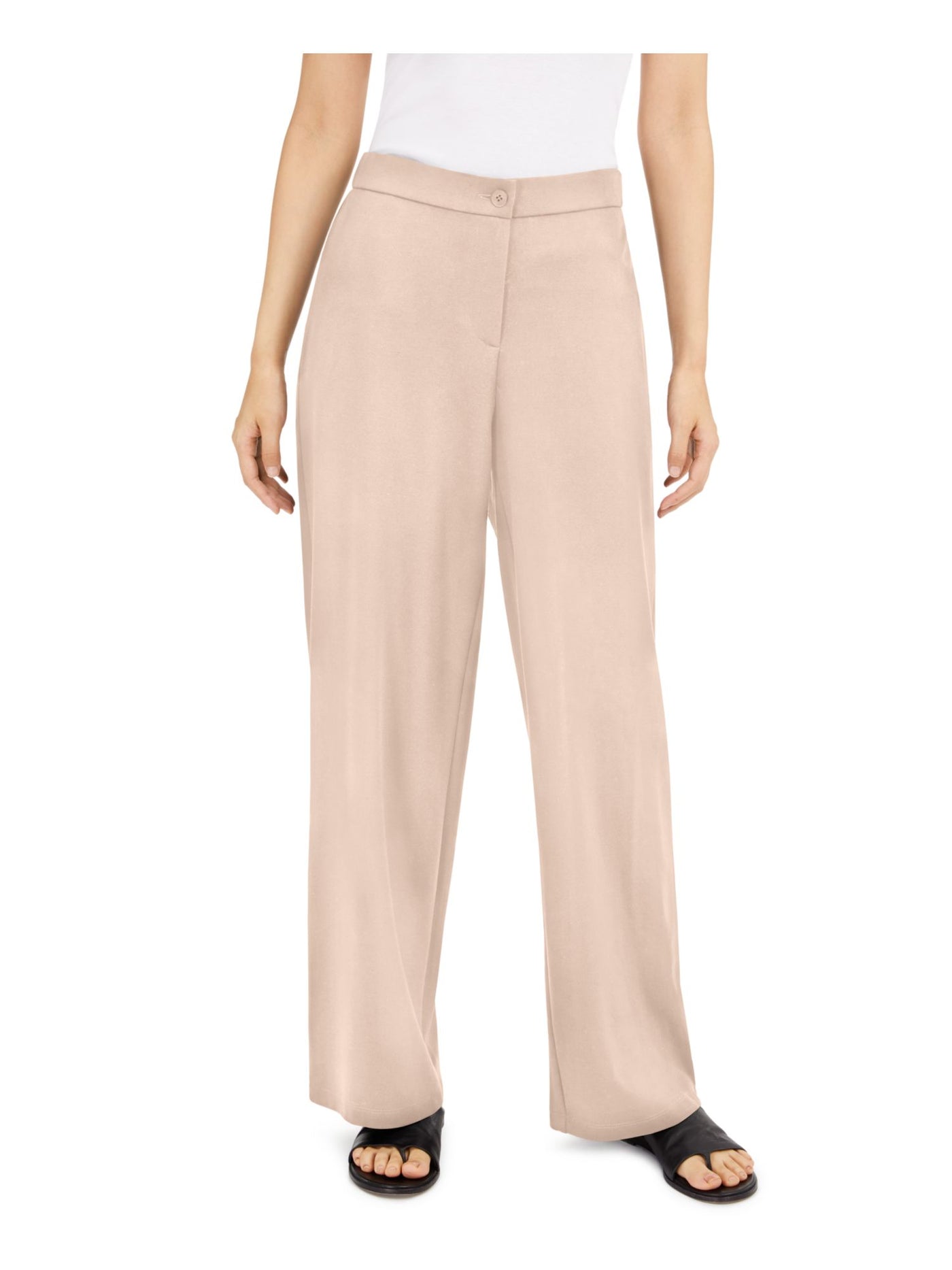 EILEEN FISHER Womens Beige Straight leg Pants L