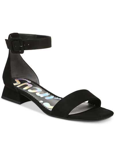 CIRCUS BY SAM EDELMAN Womens Black Closed Back Adjustable Strap Padded Jade Round Toe Block Heel Buckle Dress Sandals 9 M