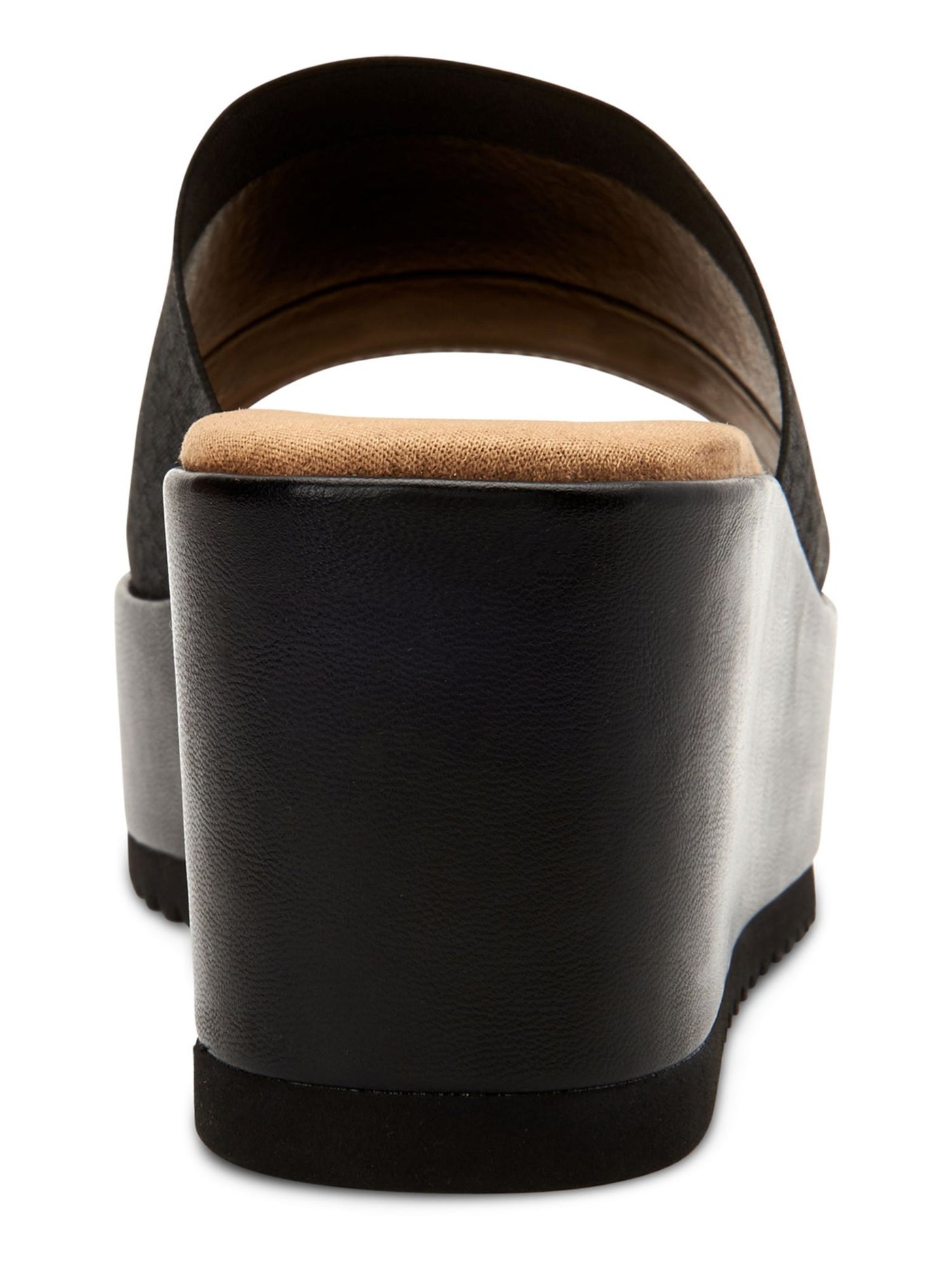 ALFANI Womens Black Geometric 1-1/4" Platform Cushioned Comfort Jazziee Round Toe Wedge Slip On Sandals Shoes 7.5 M