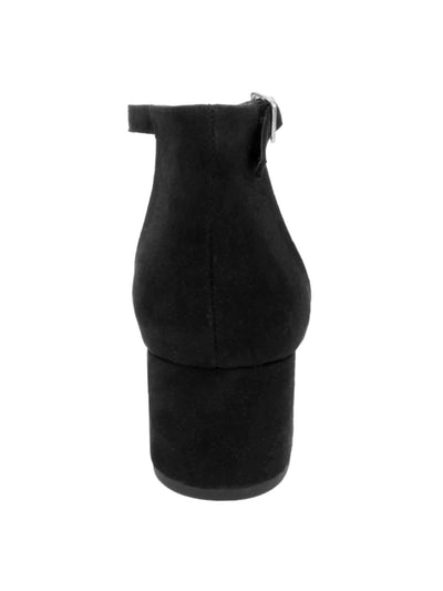 SUGAR Womens Black Ankle Strap Cushioned Noelle Block Heel Buckle Dress Sandals 10 M
