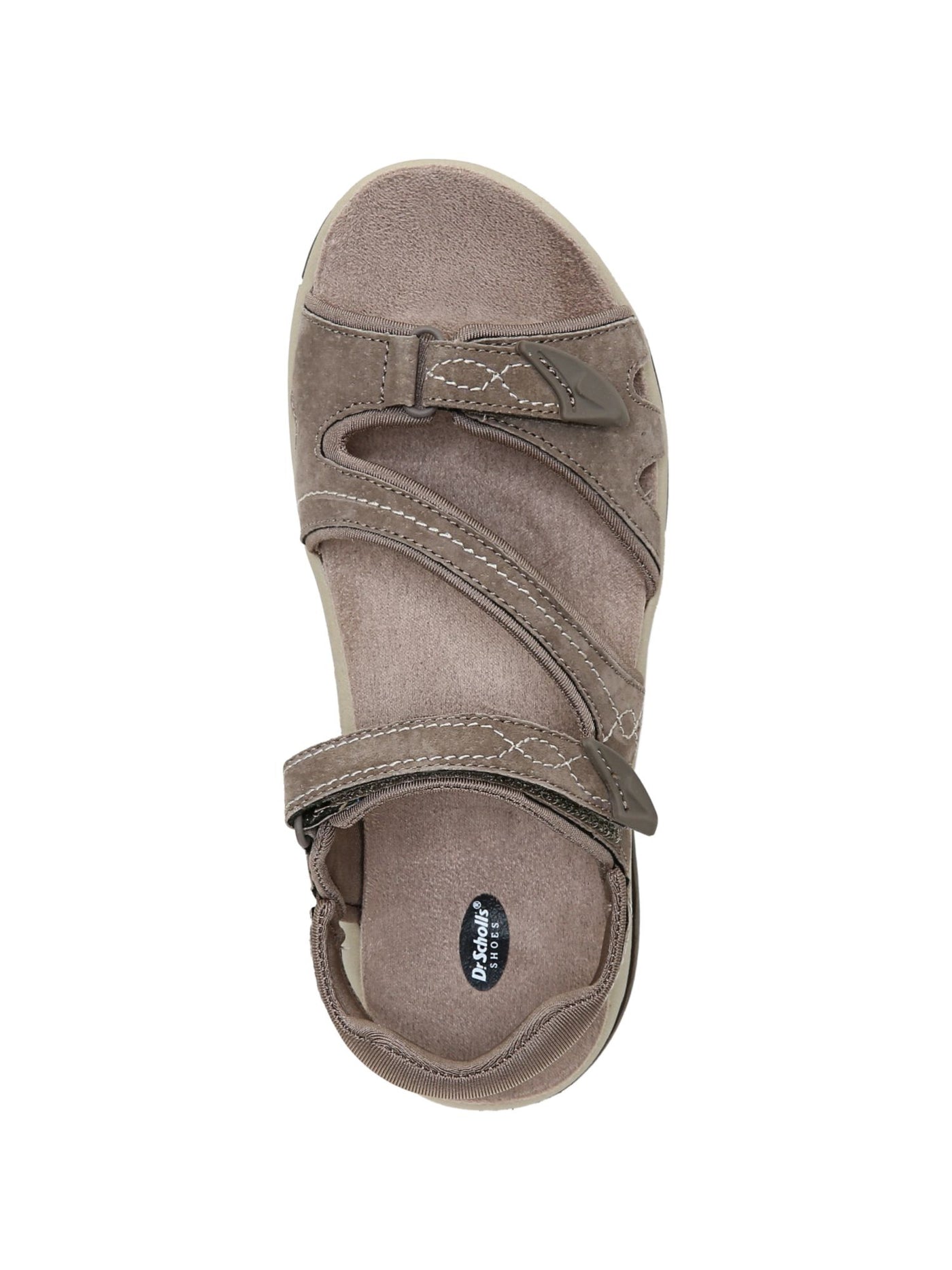 DR SCHOLLS Womens Beige Mixed Media Comfort Cushioned Padded Ankle Strap Adjustable Cut Out Adelle Round Toe Wedge Sandals Shoes 9 M