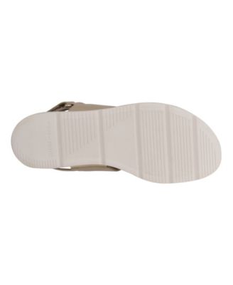 EASY SPIRIT Womens Beige Weaved Upper Cushioned Slip Resistant Valora Open Toe Sandals Shoes M