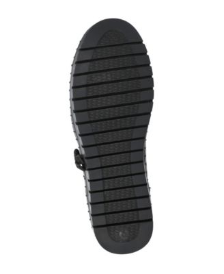 EASY STREET Womens Black 1/2" Platform Padded Comfort Shalina Round Toe Wedge Booties