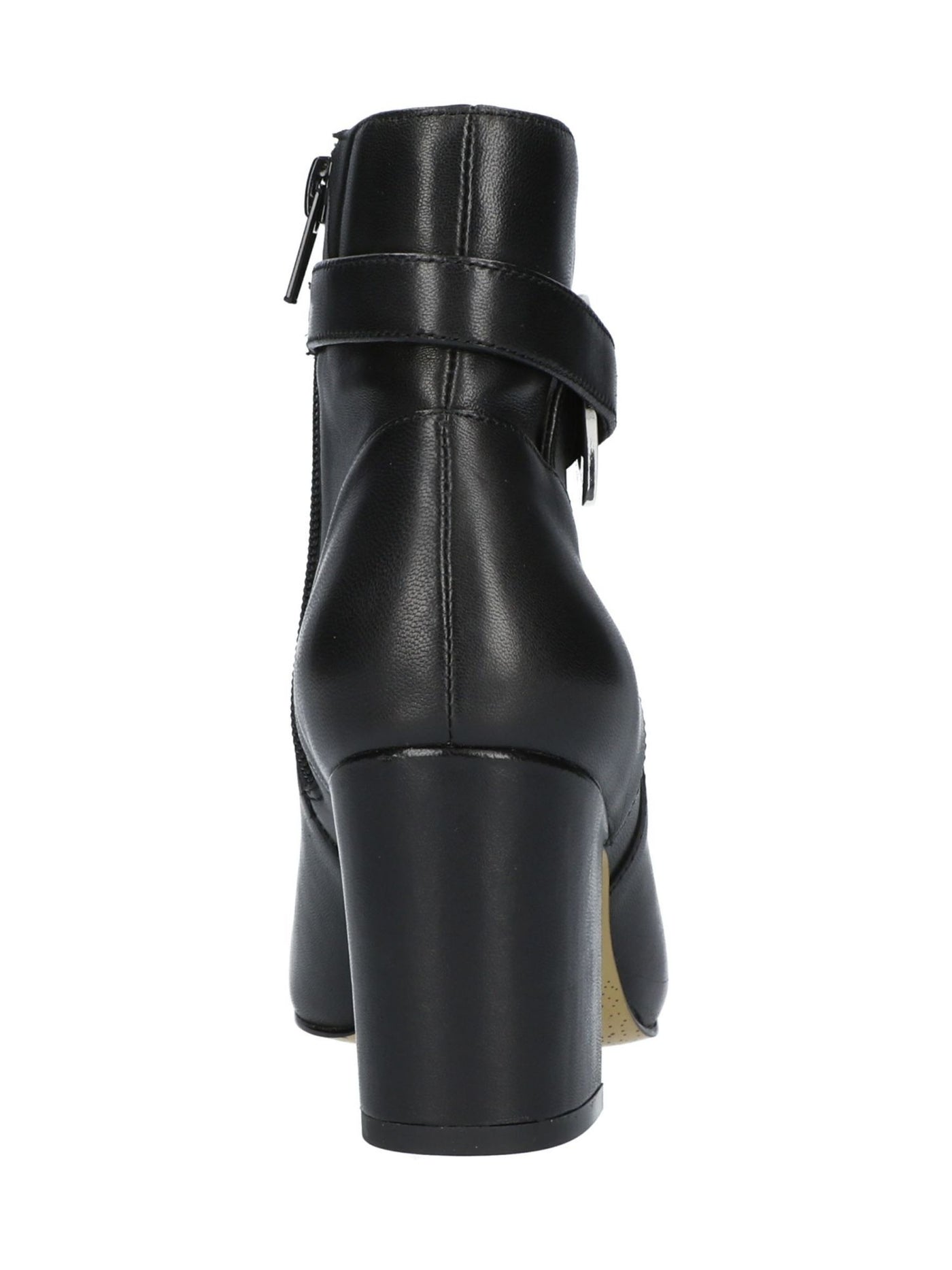 BELLA VITA Womens Black O-Ring Detail Padded Marla Round Toe Block Heel Zip-Up Leather Booties 9.5