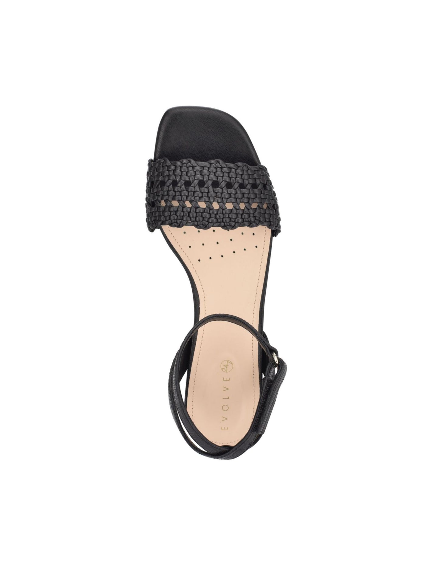 EVOLVE Womens Black Adjustable Strap Comfort Ingrid2 Open Toe Sandals Shoes 9.5