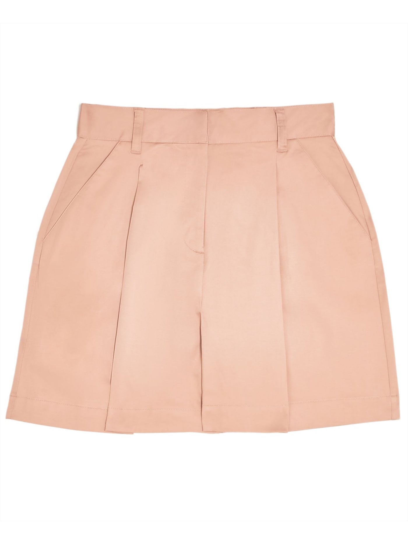 DANIELLE BERNSTEIN Womens Pink Pleated Pocketed Poplin High Waist Shorts 4