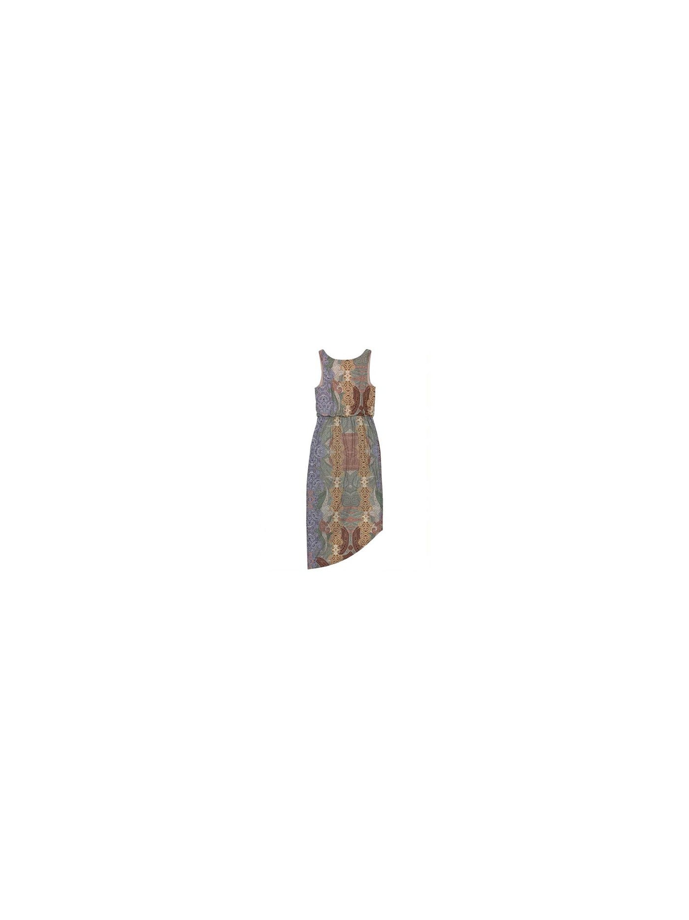 INC Womens Sleeveless Jewel Neck Tea-Length Hi-Lo Dress